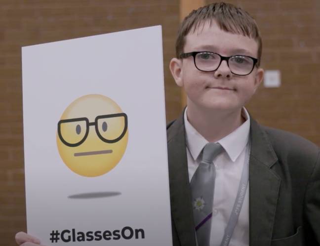 The children at the school helped Lowri by sharing some design ideas for glasses-wearing emojis. Credit: Alexander Nicolaou