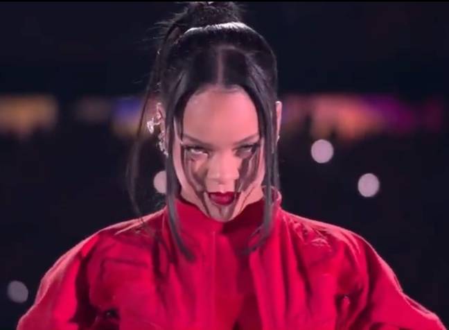 Rihanna wowed viewers with her stunning performance. Credit: ESPN