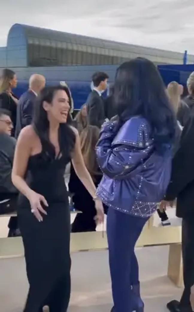 The pair finally met at the Versace Fall/Winter 2023 Show. Credit: OwnedByDua/Twitter