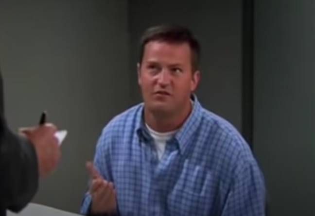 Chandler tried to defend himself when he was brought in for questioning. Credit: NBC/ Warner Bros. Television