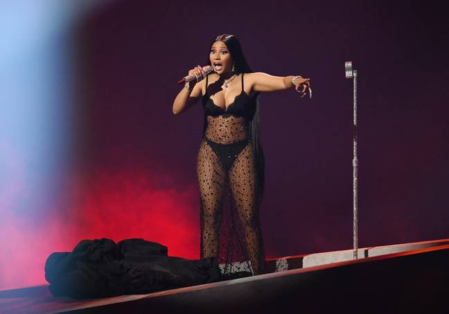 Minaj also revealed that after giving birth to her son, she felt pressure to get back into shape quickly.  Credit: Gilbert Flores/Variety via Getty Images