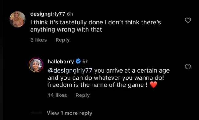 Many flocked to the post in praise of the picture. Halle Berry posted a naked photograph of herself drinking wine on a balcony on Instagram. Credit: Instagram/ @halleberry