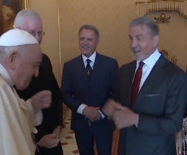 The Pope unleashed his inner Rocky Balboa after Sylvester Stallone paid him a visit this week. Credit: X/@VaticanNews