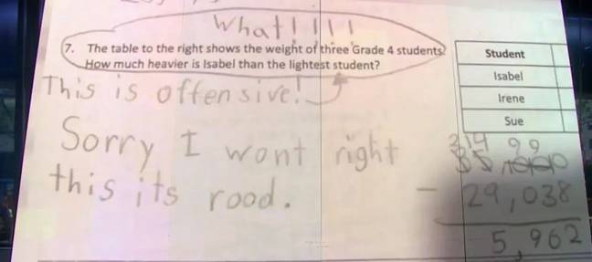 Rhythm Pacheco, 10, wasn't impressed by the question. Credit: Naomi Pacheco/NBC News