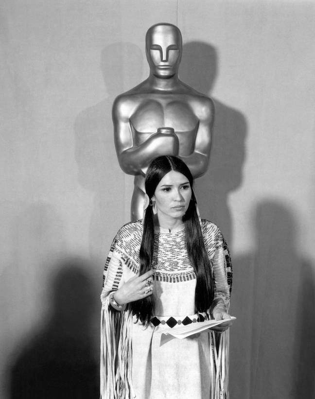 Sacheen Littlefeather famously stood in for Marlon Brando at the 1973 Oscars. Credit: Everett Collection Inc / Alamy Stock Photo