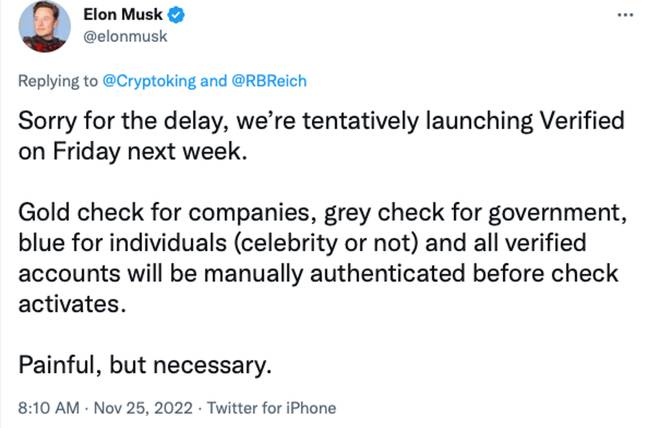 Elon Musk has dropped another bombshell for Twitter users as the new boss continues to put his own stamp on the platform. Credit: Twitter/@elonmusk