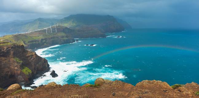 Wind turbines on Madeira Island. Credit: Artur Widak/NurPhoto via Getty Images