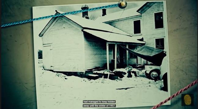 The house where Gein's grotesque items were found. Credit: YouTube/ Real Crime