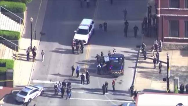 Six others were taken to hospital following the shooting. Credit: CBS
