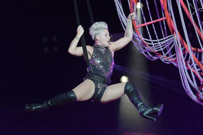 P!nk tripped on acid at the age of 12 or 13 to Linda Perry's 'Drifting'. Credit: A.PAES/ Alamy Stock Photo