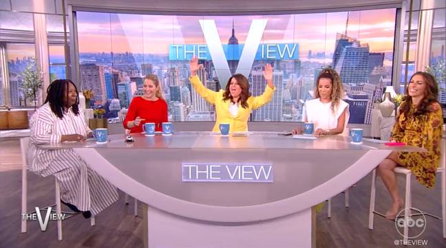 The audience joined in waving goodbye to Carlson. Credit: Twitter/The View