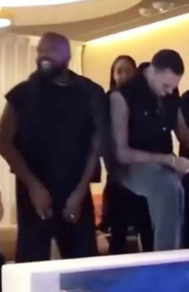 Both West and Brown were seen dancing to the track. Credit: XXL/X