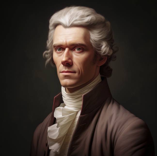 This is apparently Hugh Laurie playing Thomas Jefferson. Credit: Midjourney/UNILAD