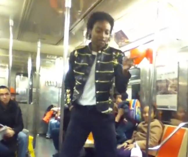 Neely was known to perform as Michael Jackson on subways. Credit: Twitter/@rafaelshimunov