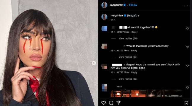 Some people are not happy about Fox tagging SAG-AFTRA in her post. Credit: Instagram/ @meganfox