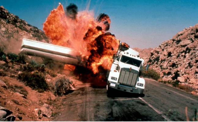 The truck chase was a memorable scene from Licence to Kill, and also possibly haunted. Credit: Collection Christophel/Alamy Stock Photo