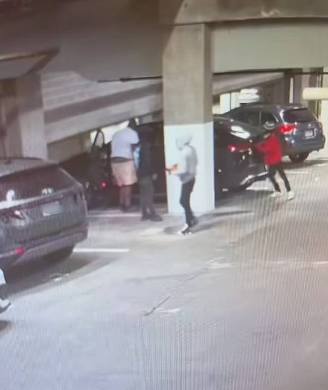 She shared CCTV footage of men ransacking her car. Credit: Instagram/@tamarbraxton