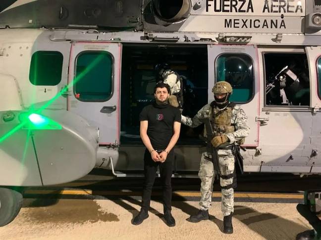 Mexican military was successfully able to capture cartel member Nestor Salas.Credit: Sedena