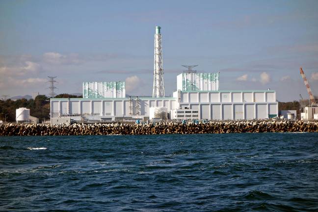 View from the water of the contaminated Fukushima Daiichi Nuclear Power Station November 6, 2014 in Okuma, Japan. Credit: IAEA / Alamy