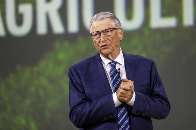 Bill Gates explicou seus pensamentos sobre IA e sua posição futura. Crédito: Christophe Viseux/COP28, Getty Images