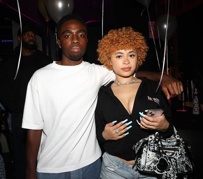 Ice Spice and Caleb McLaughlin seen at Cardi B Hosts Fashion Night Out last year. Credits: Shareif Ziyadat/Getty Images