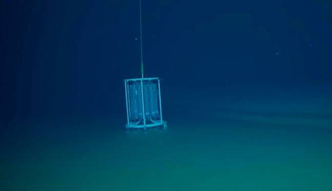 The pools were discovered in the Red Sea during a 2020 expedition. Credit: OceanX