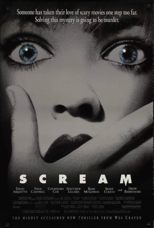 Scream is one of the most well-known horror films of the 90s. Credit: Miramax