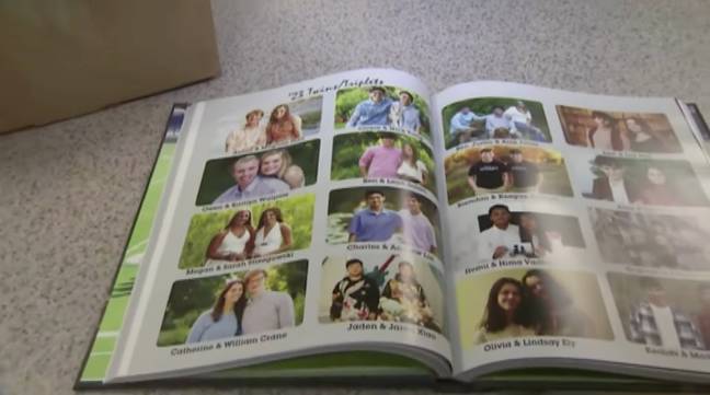 They only really realised when putting the yearbook together. Credit: WFAA/YouTube