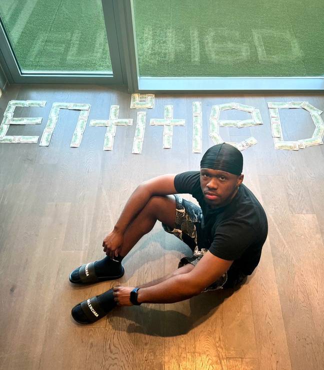 50 Cent’s eldest kid has offered to cough up one month of child support in return for 24 hours of the rapper’s time. Credit: Instagram/199viq