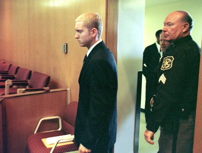 Eminem in court in 2001. Credit: Getty Images/Bill Pugliano/Newsmakers