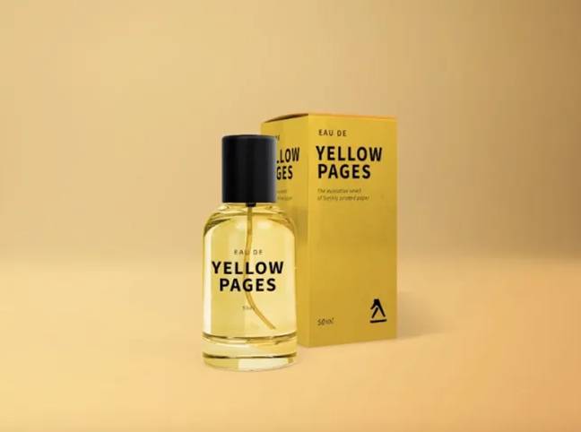 The Yellow Pages perfume has been released by Yell. Credit: Yell