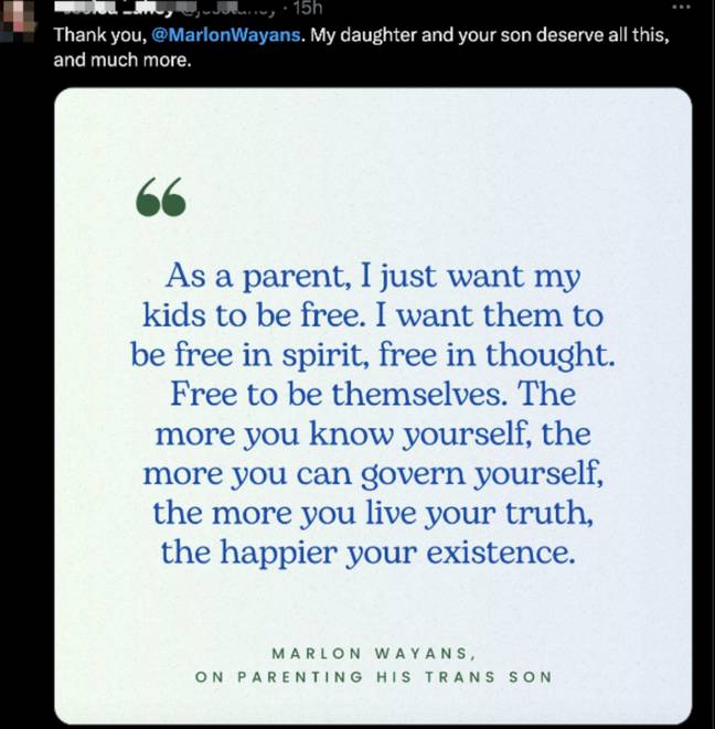 Wayans has been praised for his honesty by some social media users. Credit: X