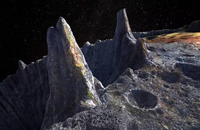 The asteroid is a pretty expensive rock. Credit: Maxar/ASU/P. Rubin/NASA/JPL-Caltech