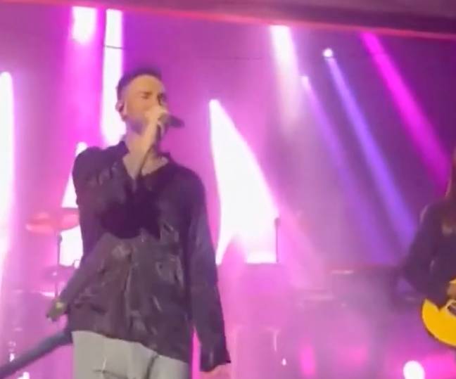 Maroon 5 performed live for the couple. Credit: WFAA