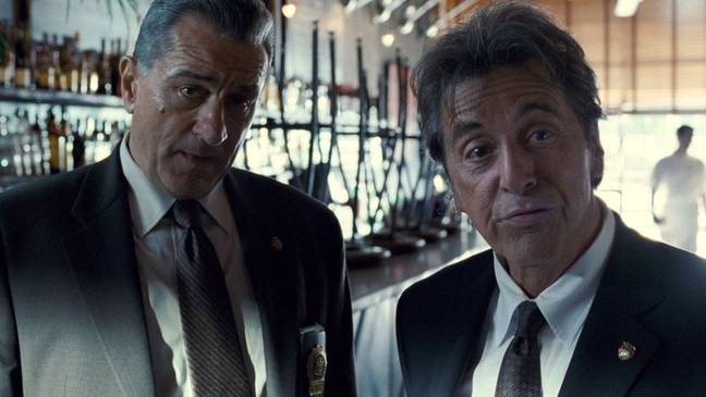 As well as becoming dads in later life, the pair starred together in The Irishman. Credit: Netflix