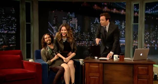 Katharine McPhee appeared on a talk show with Russell Brand back in 2013. Credit: NBC