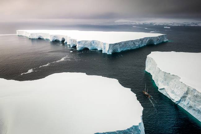 Climate change is melting ice in Antarctica. Credit: Getty stock photo