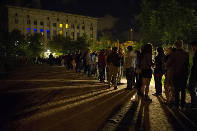 The line to get into Berghain. Image Professionals GmbH / Alamy.