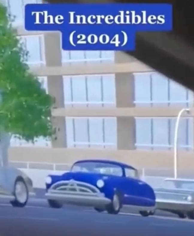 A Cars easter egg was spotted in The Incredibles. Credit: historyinmemes/Twitter