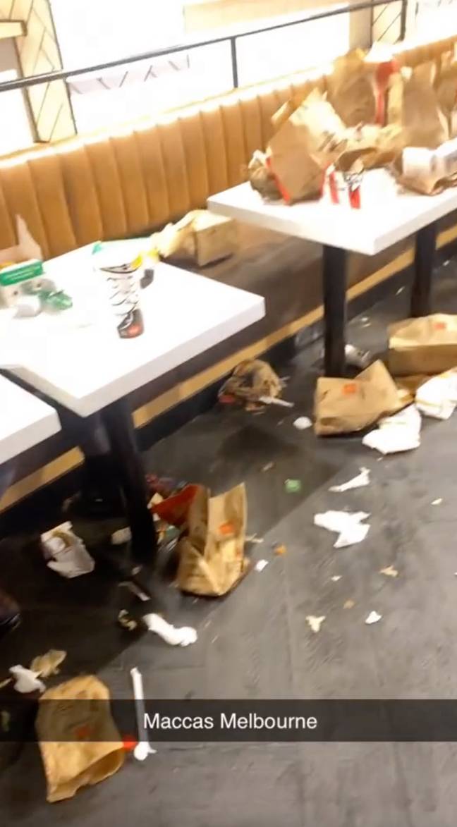 Food scraps and trash are everywhere - even a KFC makes a surprise appearance. Credit: TikTok/@lordzsmurf