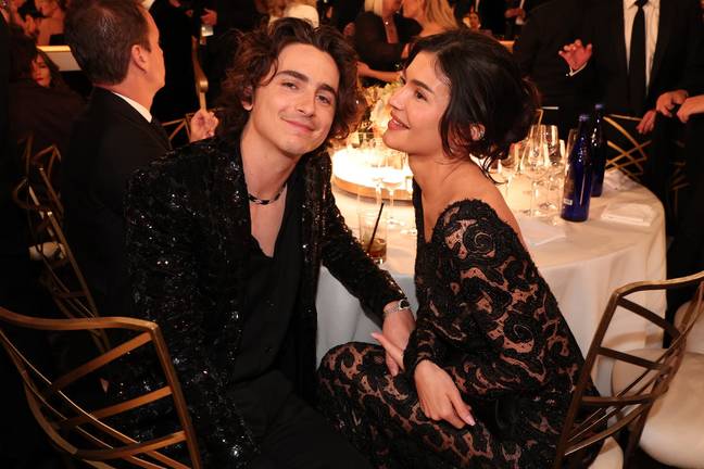 Kylie and Timothy attended the Golden Globe Awards ceremony together. Credit: Christopher Polk/Golden Globes 2024/Golden Globes 2024 via Getty Images