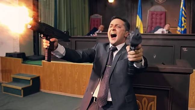 Volodymyr Zelenskyy in Servant of the People. (Eccho Rights)
