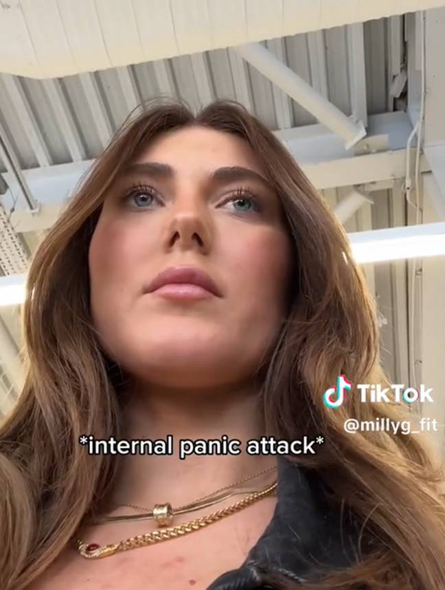 Amelia Goldsmith was nervous about approaching strangers to offer to pay for their food shop. Credit: TikTok/@millyg_fit