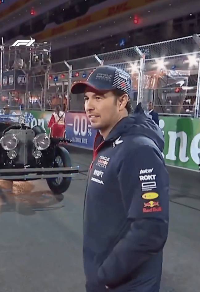 Sergio Pérez was a little perplexed. Credit: Instagram/@f1