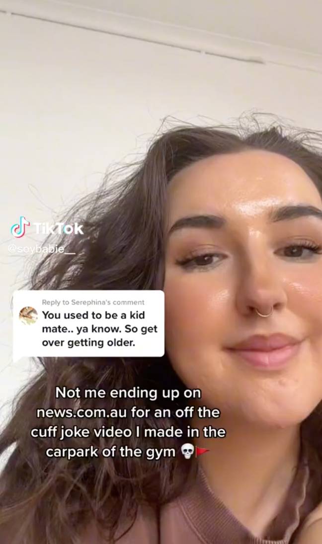 Since going viral her video has been covered in an Australian news outlet. Credit: @soybabie__/TIkTok
