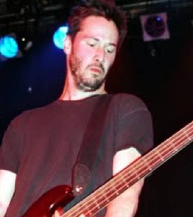 Keanu Reeves was once in a rock band. Credit: YouTube / ThePodMatrix