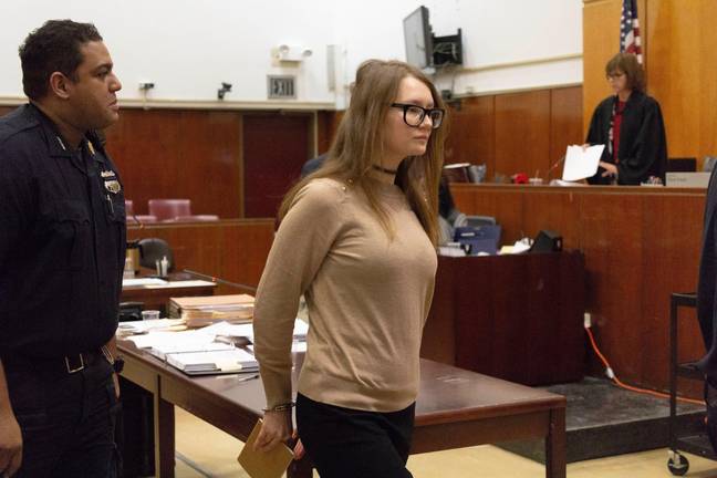 Anna 'Delvey' Sorokin on trial in 2019. Credit: ZUMA Press, Inc. / Alamy Stock Photo