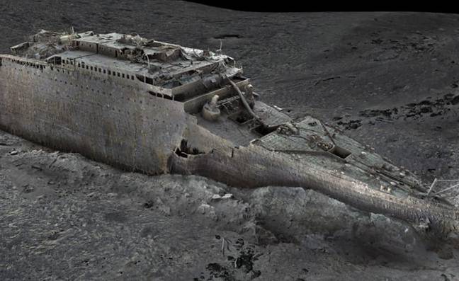 The Titanic wreck, as never seen before. Credit: Atlantic Productions/Magellan