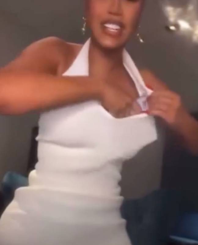 The bizarre video comes before the release of Cardi B and Megan Thee Stallion's 'Bongos' album. Credit: Instagram/@cardib