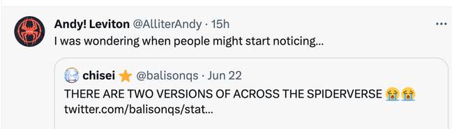 Andy Leviton confirmed the varying versions of the films. Credit: Twitter/@AlliterAndy